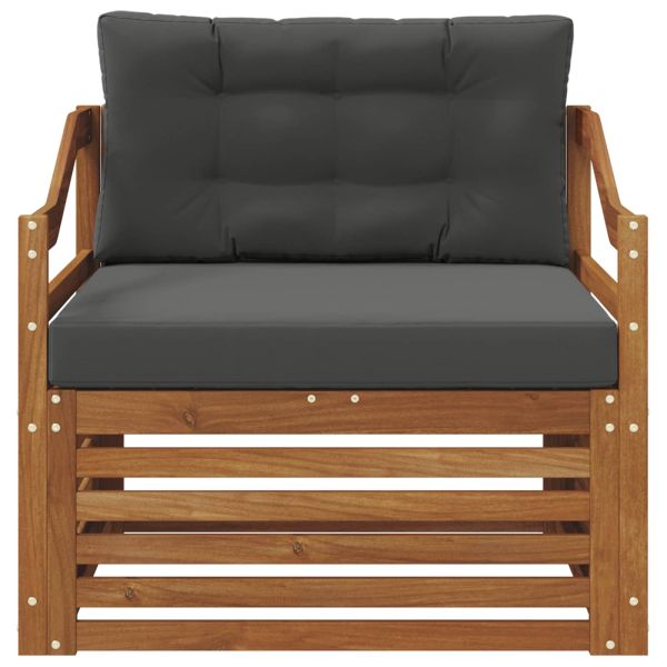 Комплект дивани за открито Солидно акациево дърво Естествен