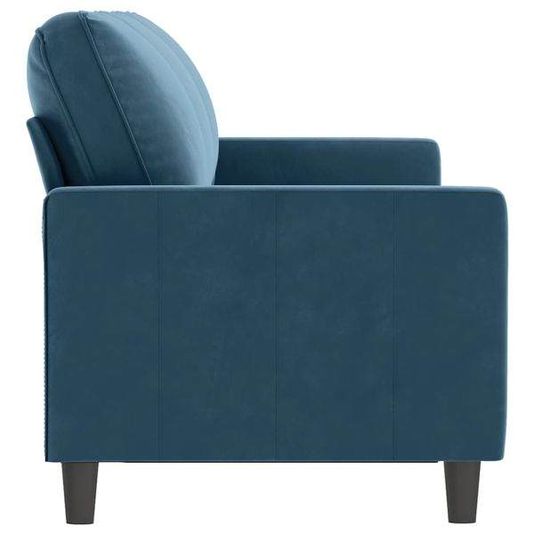 3-местен диван, син, 180 см, кадифе