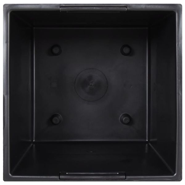 Саксия с подвижна вложка антрацит 37/64 л PP ратан