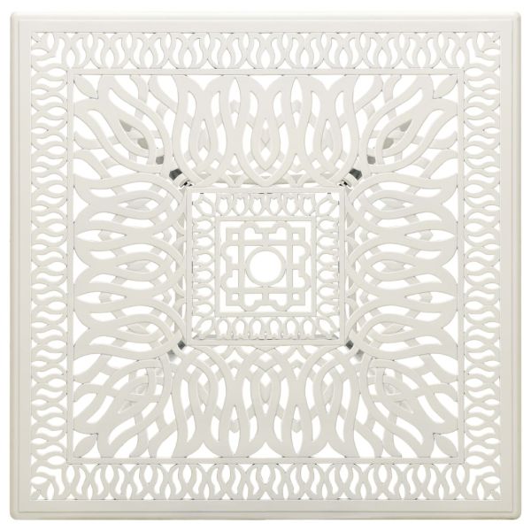 Бистро комплект, 5 части, лят алуминий, бял