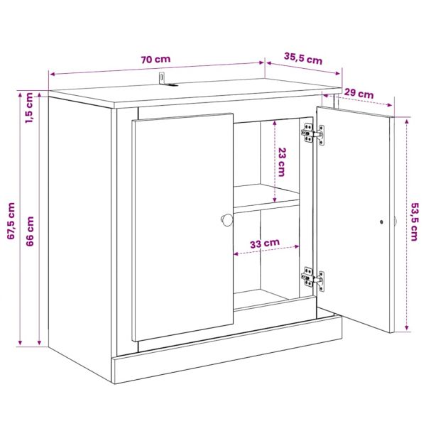 Сайдборди, 3 бр, бетонно сиви, инженерно дърво