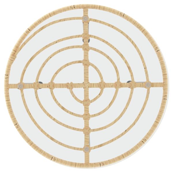 Трапезна маса Ø55 см закалено стъкло и стомана