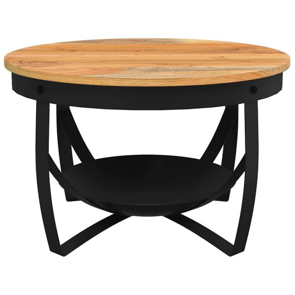 Маса за кафе, Ø68x43 см, акациево дърво масив