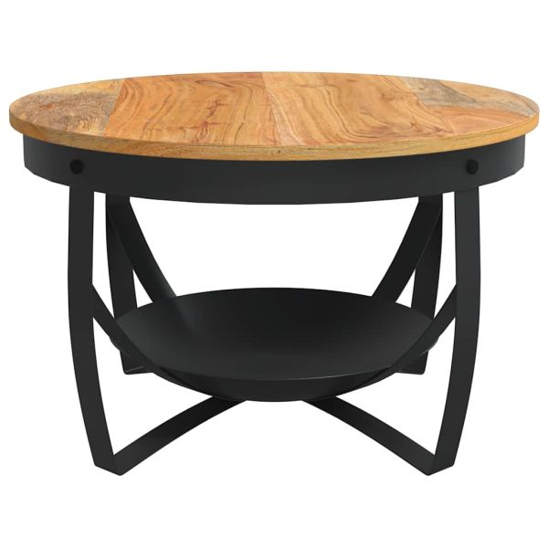 Маса за кафе, Ø68x43 см, акациево дърво масив