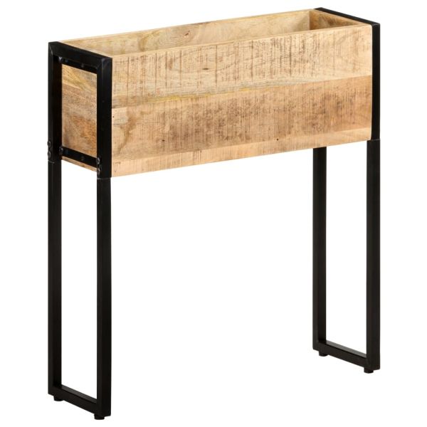 Плантер, 60x20x68 см, грубо мангово дърво