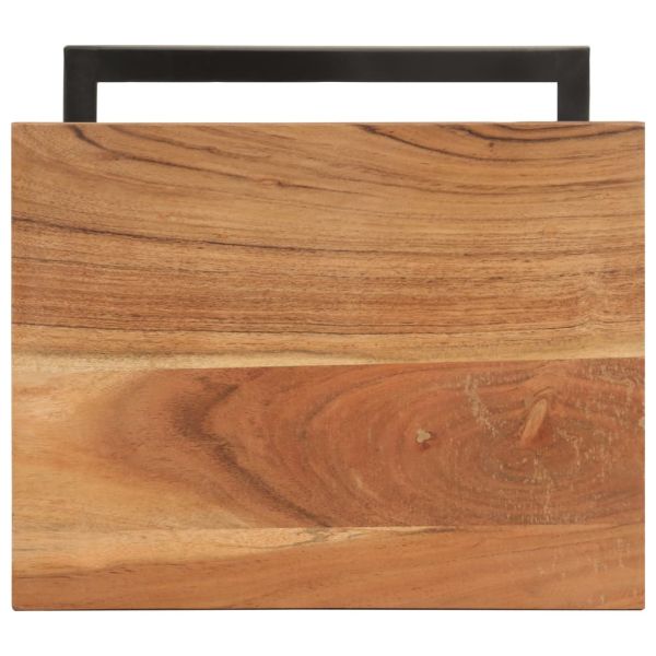 Странични маси, 2 бр, 31,5x24,5x64,5 см, акация масив