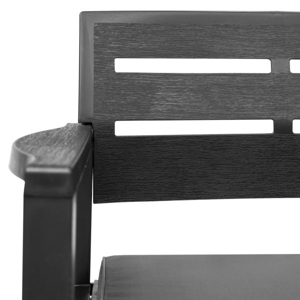 2-местна градинска пейка възглавници 133 см пластмаса антрацит