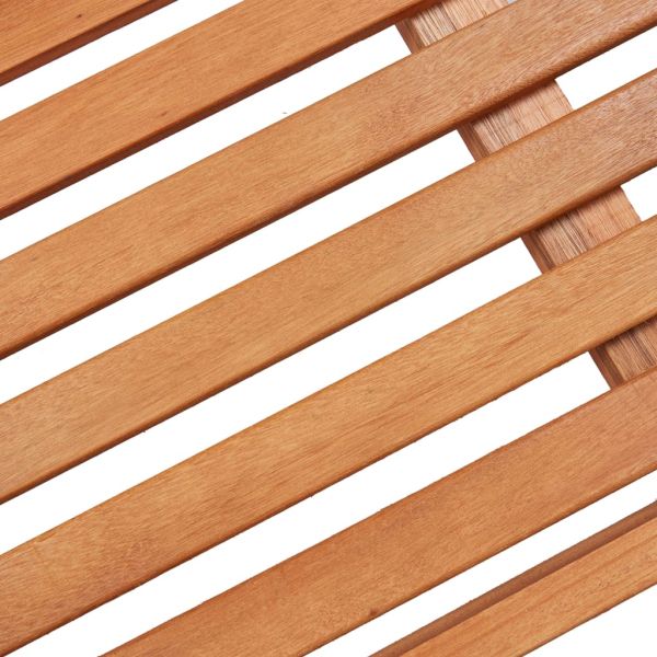 Сгъваема градинска пейка, 120 cм, евкалиптово дърво масив