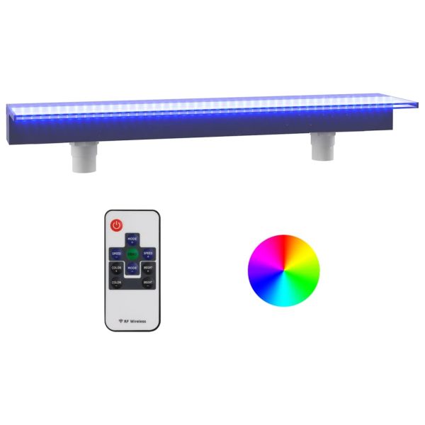 Преливник за водопад с RGB LED, акрил, 108 см