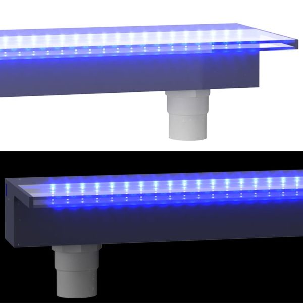 Преливник за водопад с RGB LED, акрил, 108 см