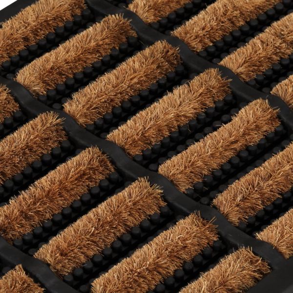 Изтривалка за врата правоъгълна 40x60 см гума и кокосови влакна