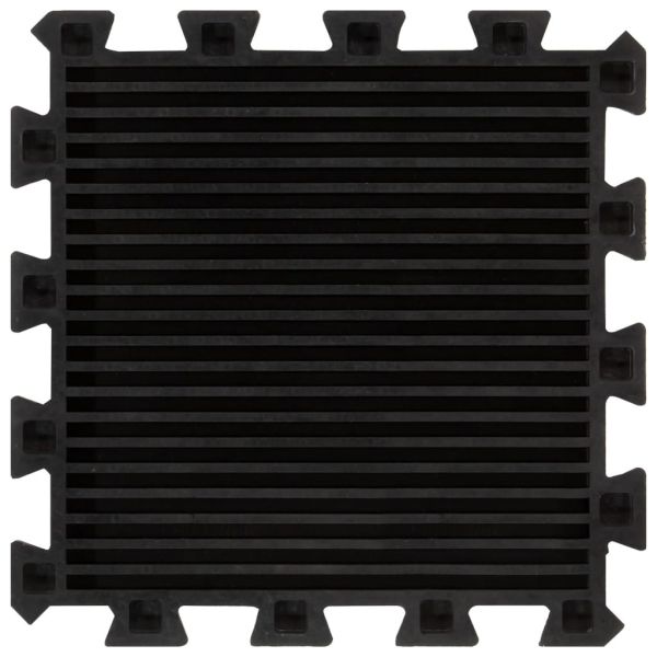 Гумени подови плочки 9 бр черни 16 мм 30x30 см