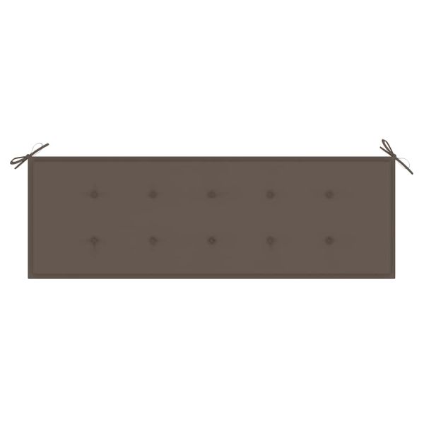 3-местна градинска пейка с възглавница, 150 cм, евкалипт масив