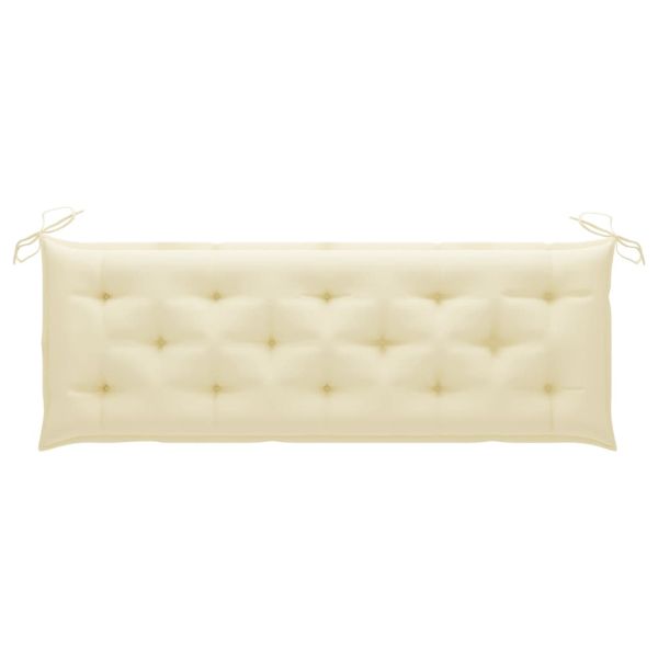 3-местна градинска пейка с възглавница, 150 cм, евкалипт масив