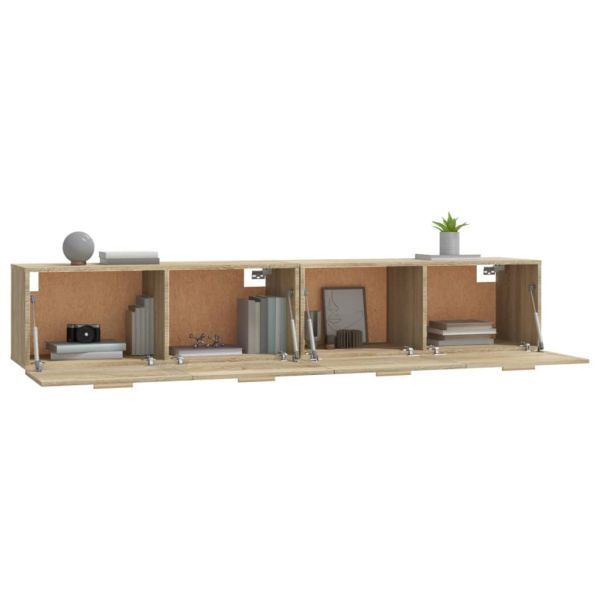 Стенни шкафове 2 бр сонома дъб 100x36,5x35 см инженерно дърво