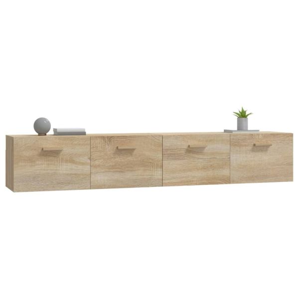 Стенни шкафове 2 бр сонома дъб 100x36,5x35 см инженерно дърво