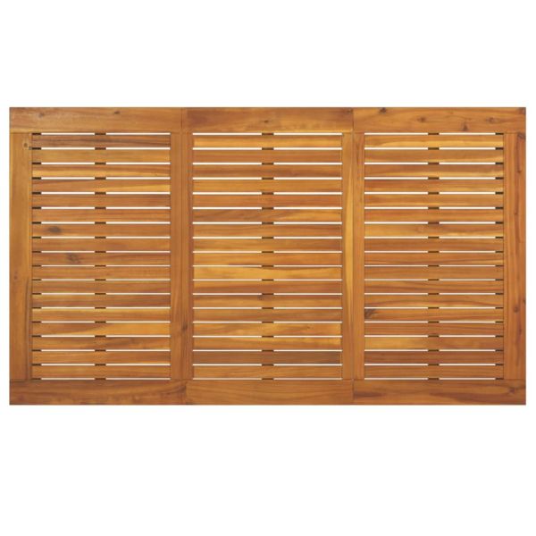 Градинска маса с U-образни крака 140x80x75 см масивна акация