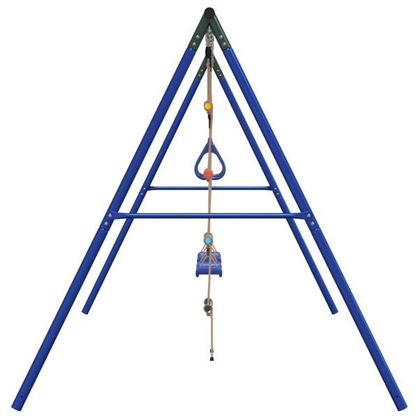 Външен комплект люлка със седалки люлки, трапец и стълба