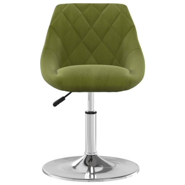 Въртящи се трапезни столове, 2 бр, светлозелени, кадифе