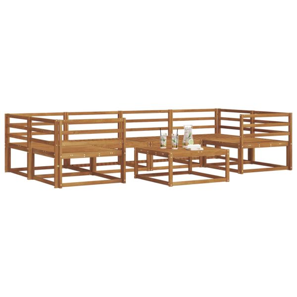 Комплект дивани за открито 7 pcs Естествен