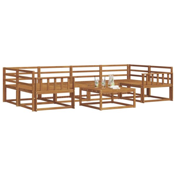 Комплект дивани за открито 7 pcs Естествен
