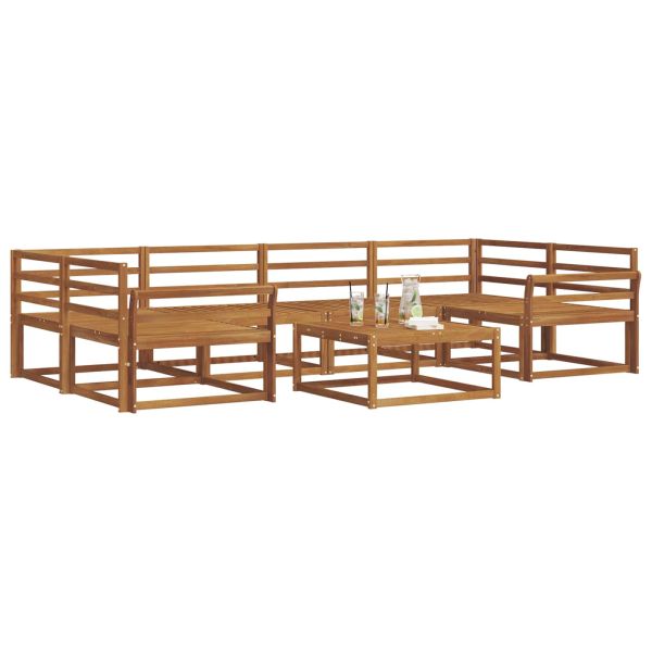 Комплект дивани за открито 7 pcs Естествен