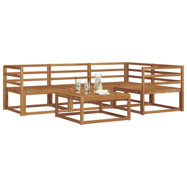 Комплект дивани за открито 5 pcs Естествен