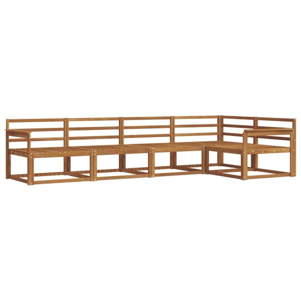 Комплект дивани за открито 5 pcs Натурално