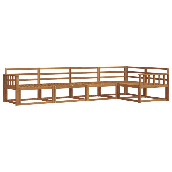 Комплект дивани за открито 5 pcs Натурално