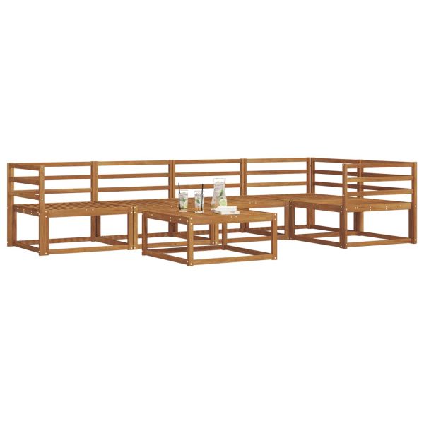 Комплект дивани за открито 6 pcs Натурално