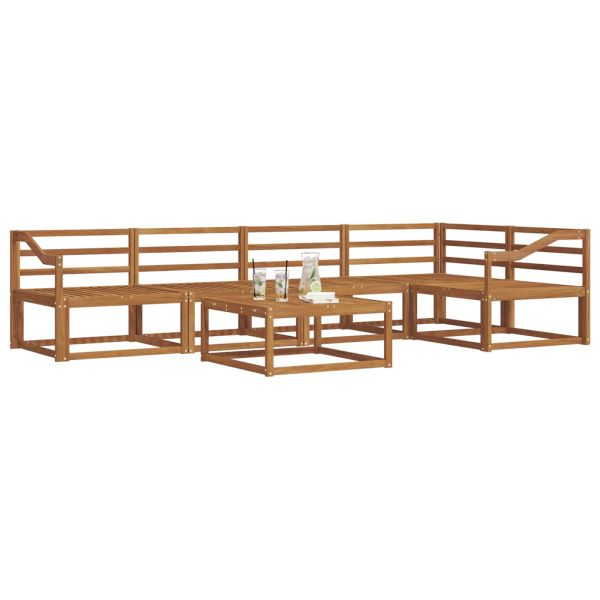 Комплект дивани за открито 6 pcs Натурално