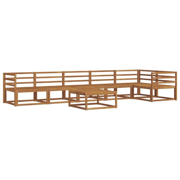 Комплект дивани за открито 7 pcs Естествен