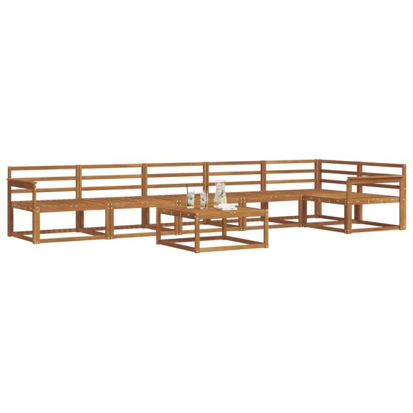 Комплект дивани за открито 7 pcs Естествен