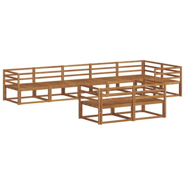 Комплект дивани за открито 8 pcs Естествен