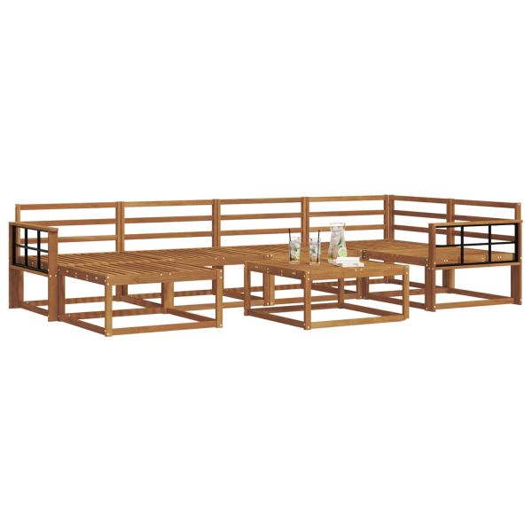 Комплект дивани за открито 7 pcs Естествен