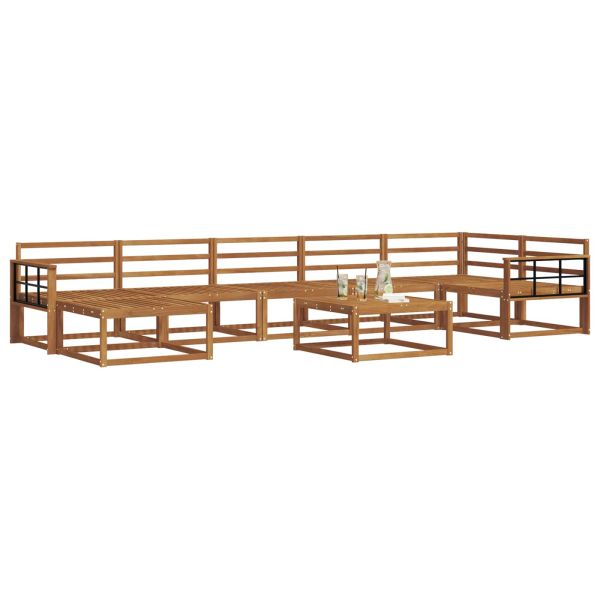 Комплект дивани за открито 8 pcs Естествен