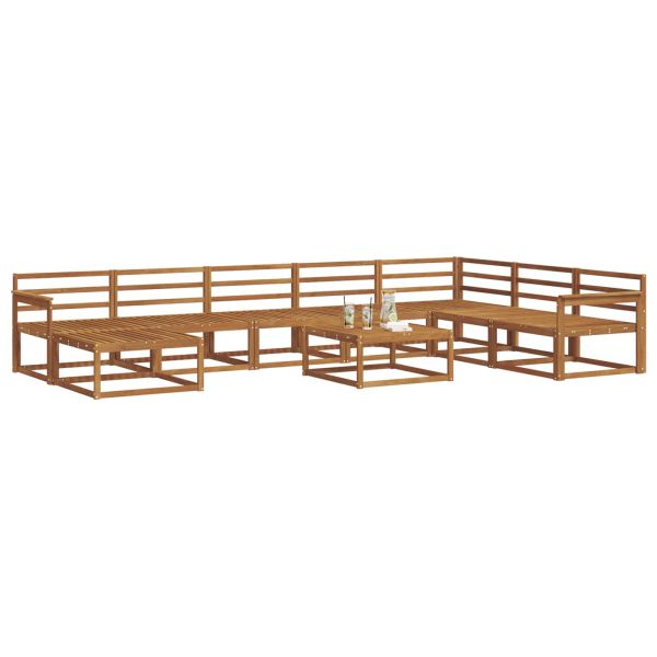 Комплект дивани за открито 9 pcs Естествен
