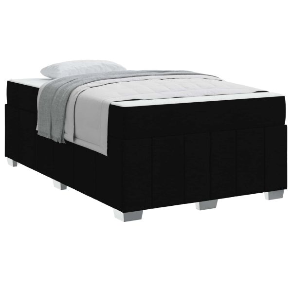 Рамка за легло с матрак Черно 120 x 200 cm текстил