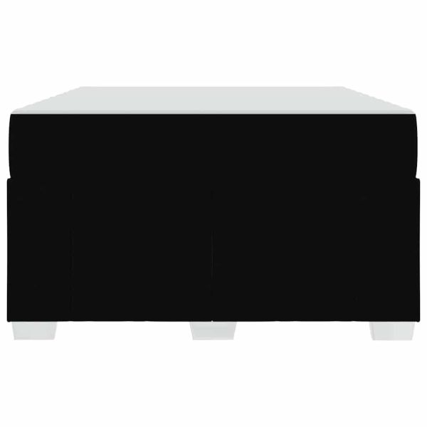 Рамка за легло с матрак Черно 120 x 200 cm текстил