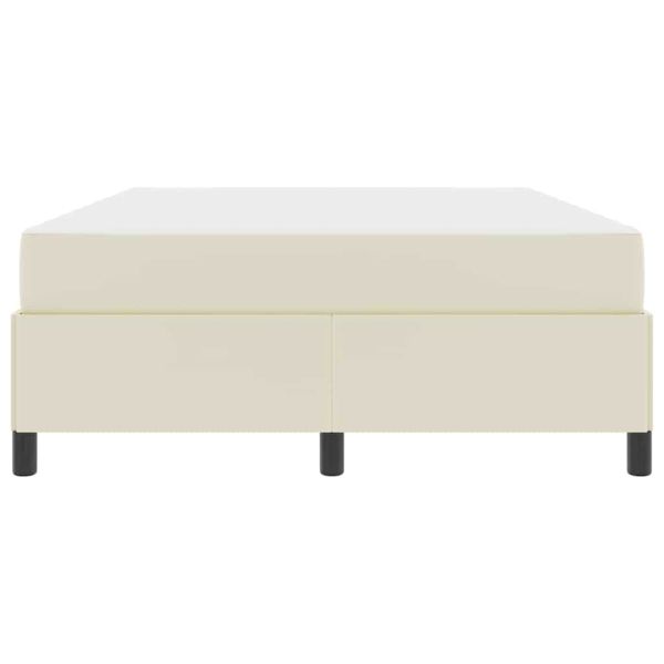 Рамка за легло с матрак Крем 140 x 200 cm текстил