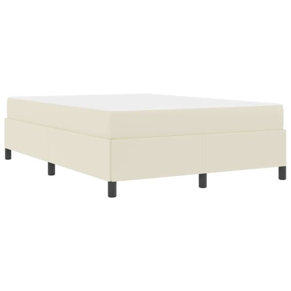 Рамка за легло с матрак Крем 140 x 200 cm текстил