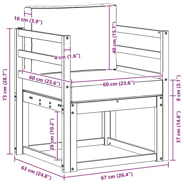 Външен диван Солидно акациево дърво и полиестер Естествен