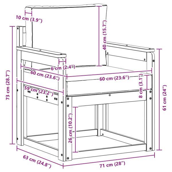 Външен диван Солидно акациево дърво и полиестер Естествен