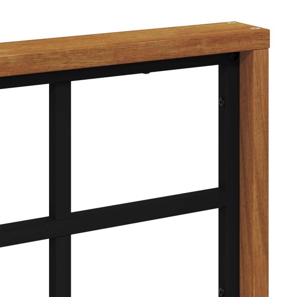 Външен диван Солидно акациево дърво и полиестер Естествен