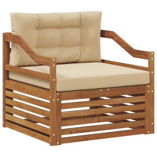 Комплект дивани за открито Солидно акациево дърво Естествен