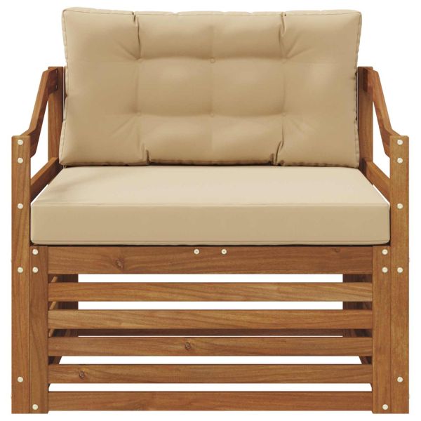 Комплект дивани за открито Солидно акациево дърво Естествен