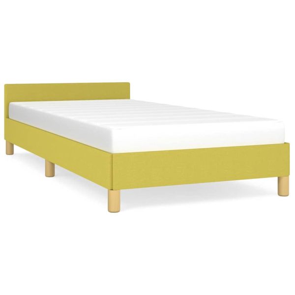 Рамка за легло без матрак, зелена, 100x200 см, плат