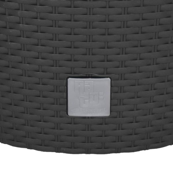 Саксия с подвижна вложка антрацит 35/37,5 л PP ратан