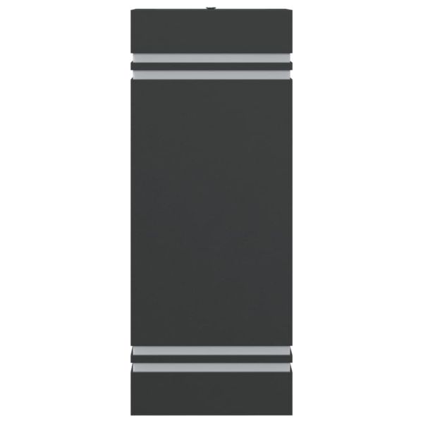 Външно стенно осветително тяло, черно, неръждаема стомана