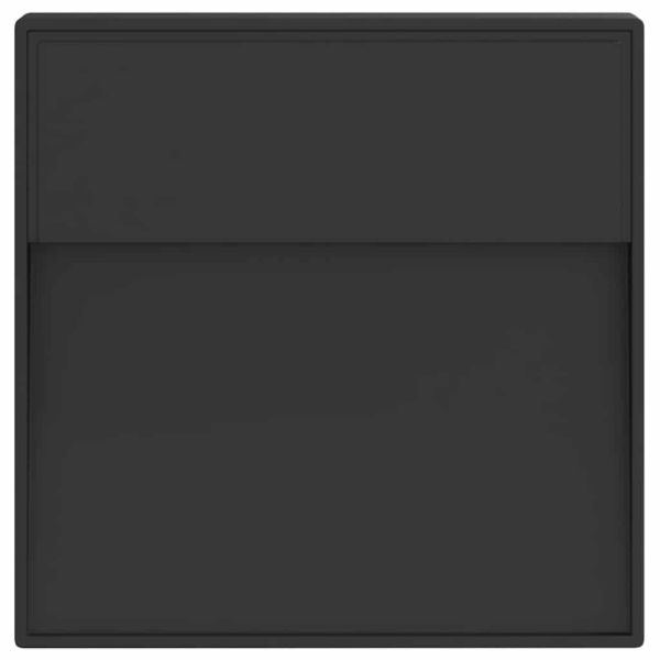 Външна LED стенна лампа, черна, лят алуминий